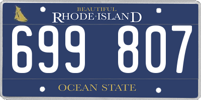 RI license plate 699807