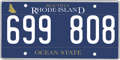 RI license plate 699808