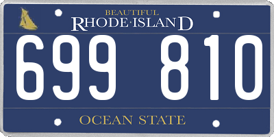 RI license plate 699810