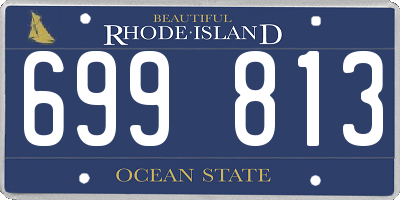 RI license plate 699813