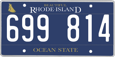 RI license plate 699814