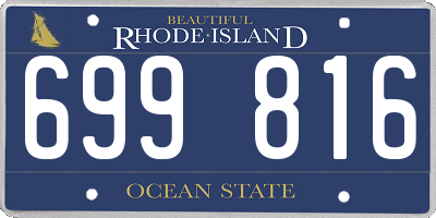 RI license plate 699816