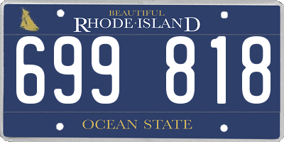 RI license plate 699818