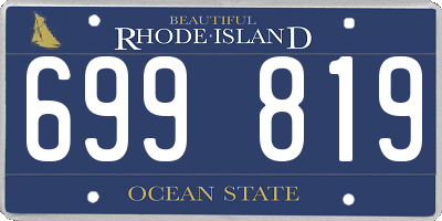 RI license plate 699819