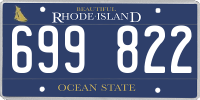 RI license plate 699822