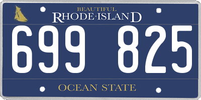 RI license plate 699825
