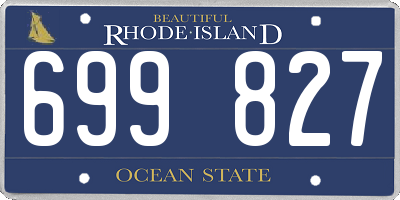 RI license plate 699827