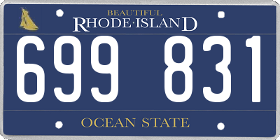 RI license plate 699831