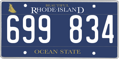 RI license plate 699834