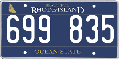 RI license plate 699835