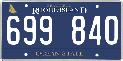 RI license plate 699840