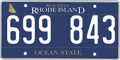 RI license plate 699843