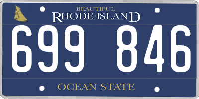 RI license plate 699846