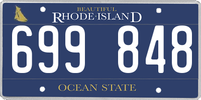 RI license plate 699848
