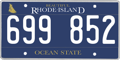RI license plate 699852