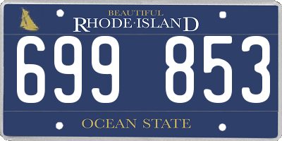 RI license plate 699853