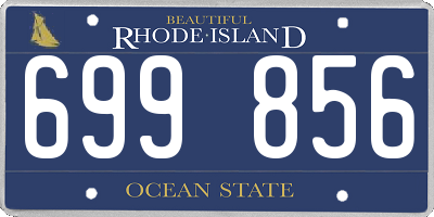 RI license plate 699856