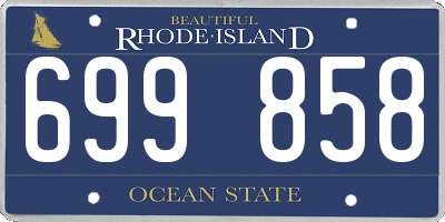 RI license plate 699858