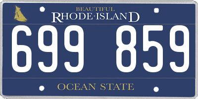 RI license plate 699859