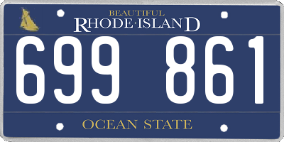 RI license plate 699861