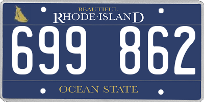RI license plate 699862