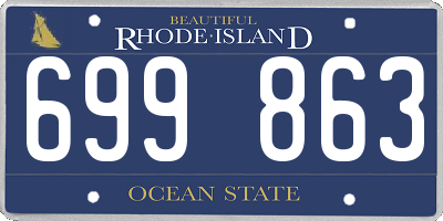 RI license plate 699863