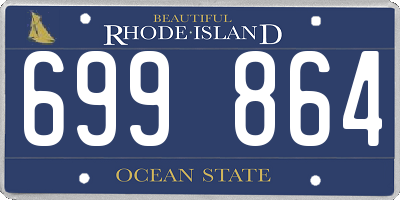 RI license plate 699864