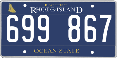 RI license plate 699867
