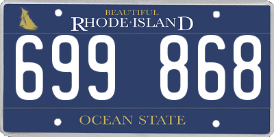 RI license plate 699868