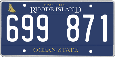 RI license plate 699871