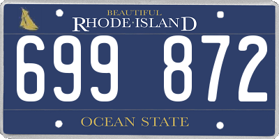 RI license plate 699872