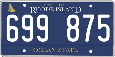 RI license plate 699875