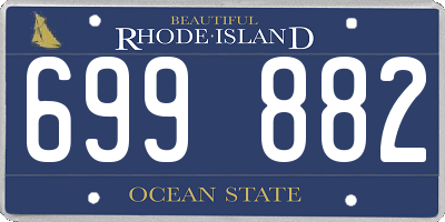 RI license plate 699882
