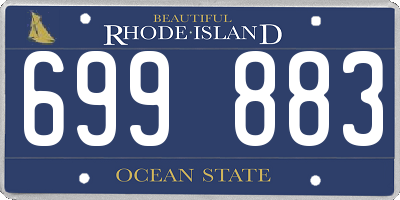 RI license plate 699883