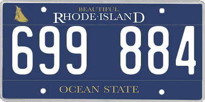 RI license plate 699884