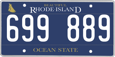 RI license plate 699889