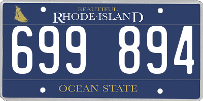 RI license plate 699894