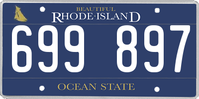RI license plate 699897