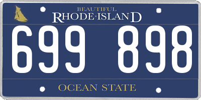 RI license plate 699898