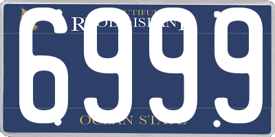 RI license plate 6999