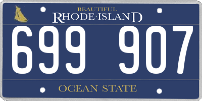 RI license plate 699907