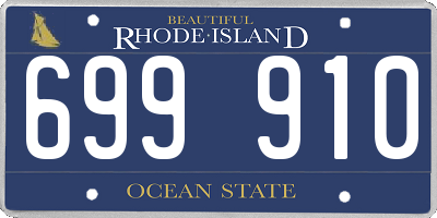 RI license plate 699910