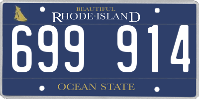RI license plate 699914