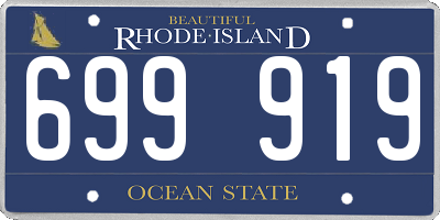 RI license plate 699919