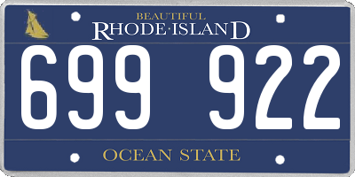 RI license plate 699922