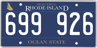 RI license plate 699926