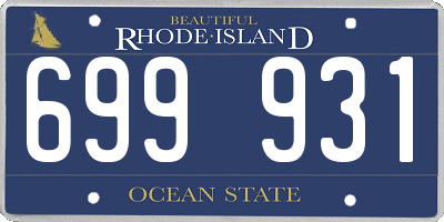 RI license plate 699931