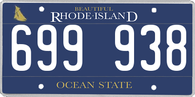 RI license plate 699938