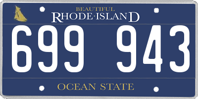 RI license plate 699943
