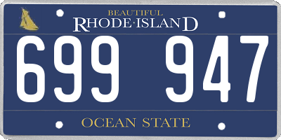 RI license plate 699947